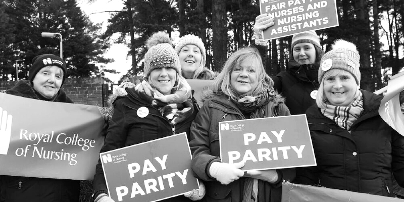 Nursing staff on picket line in Northern Ireland