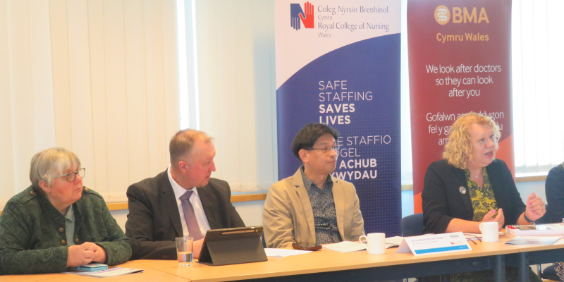 RCN Wales BMA corridor care press conference