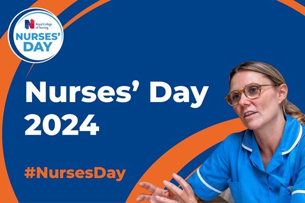 A graphic with a nurse with text that reads Nurses' Day 2024