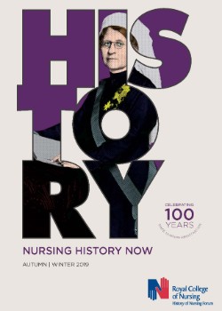 Front cover of autumn/winter 2019 issue of Nursing History Now magazine