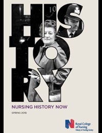 Front cover of Nursing History Now magazine, Spring 2019