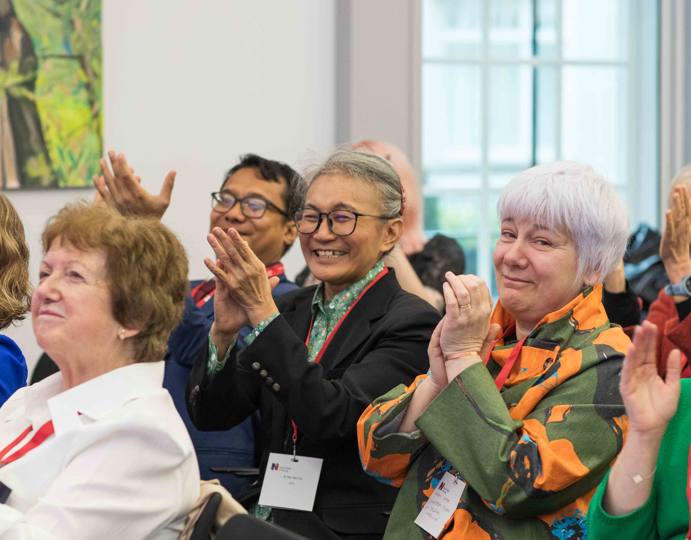 Event attendees in London celebrate Myanmar’s nursing students