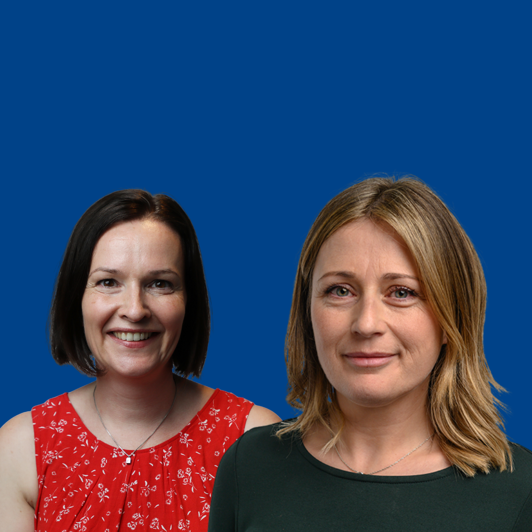 Profile photos of Sam Fletcher and Cathy Irving