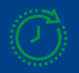 A graphic illustration of a clock face