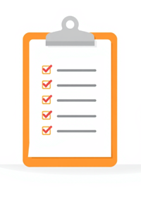 An illustration of a clipboard with a checklist