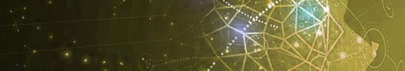 yellow futuristic image portraying side profile of a face made from constellations, connections and symbols