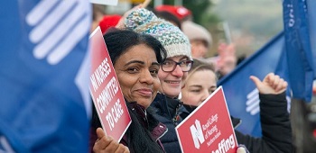 Nurse campaigning