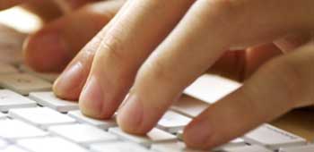 Typing at keyboard