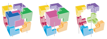 Image of three coloured blocks