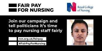 Fair pay for nursing campaign logo