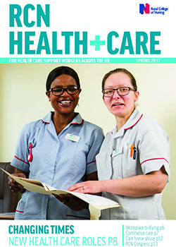 Front cover of spring 2017 issue of RCN Health+Care