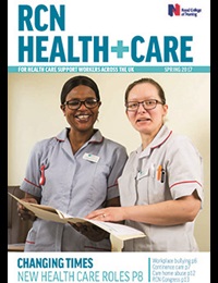 Front cover of spring 2017 issue of RCN Health+Care