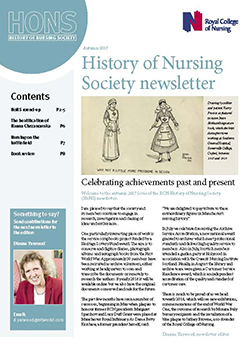 Cover of autumn 2017 issue of the RCN History of Nursing Society newsletter