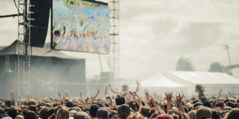 Crowd at music festival