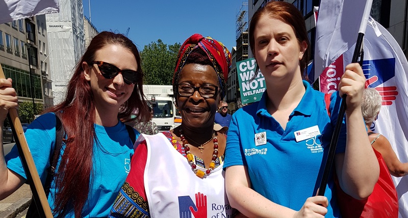 Cecilia Anim at NHS70 demonstration