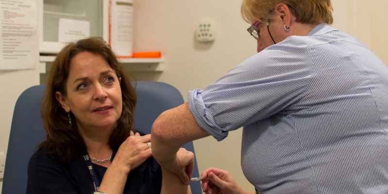 Helen Donovan flu jab Helen Donovan flu jab