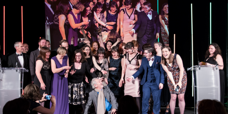 Team of the Year, the Library and Archive Service with Sir Ian McKellan
