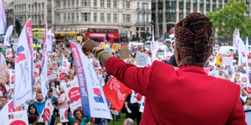 Cecilia Anim at RCN pay rally