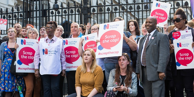 Cecilia at July pay rally in London