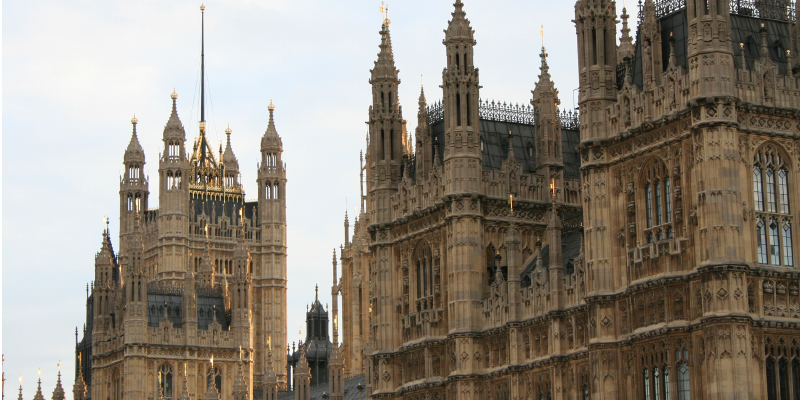 Close up of the Houses of Parliament