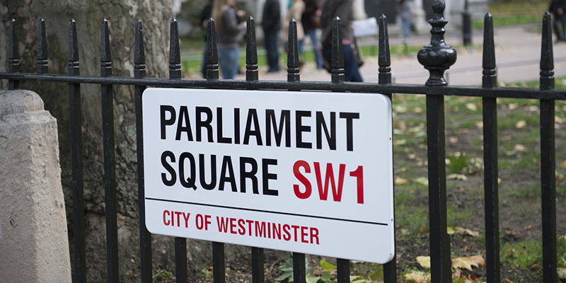 Parliament square street sign