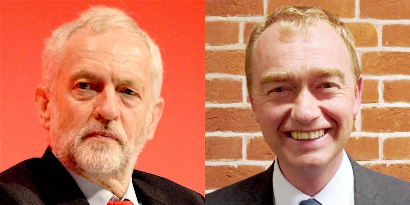 Jeremy Corbyn and Tim Farron