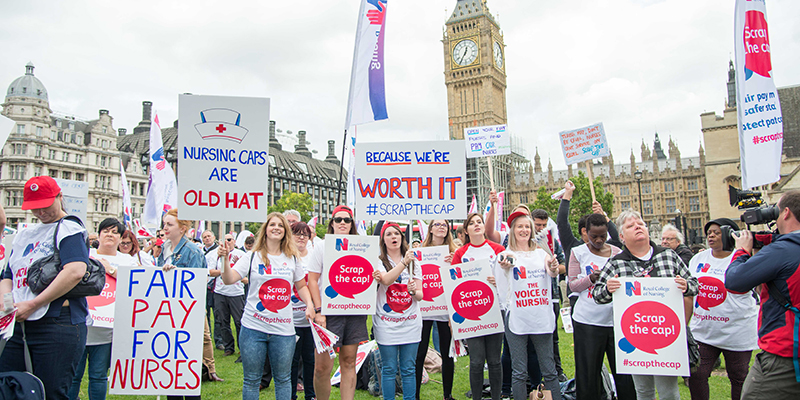 RCN members at Scrap the cap rally