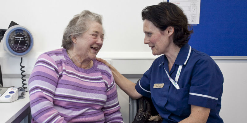 nurse with patient