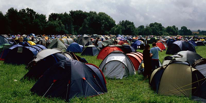 Tents at a festival