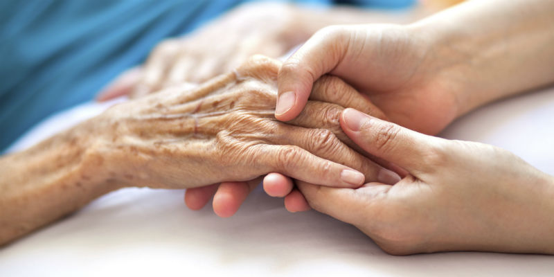 Nursing staff with frail patient