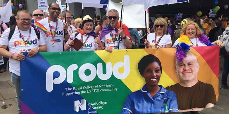 RCN members at Pride in Edinburgh 2017
