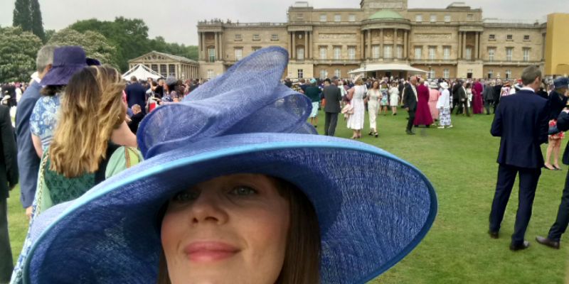 Northumbria Healthcare learning representative Sheryle Miller at Buckingham Palace Garden Party on 31 May 2018 Northumbria Healthcare learning representative Sheryle Miller at Buckingham Palace Garden Party on 31 May 2018