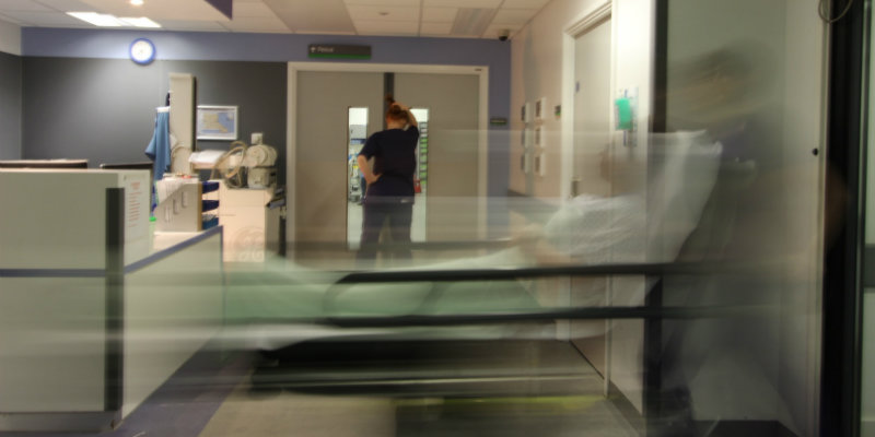 Blurred hospital scene