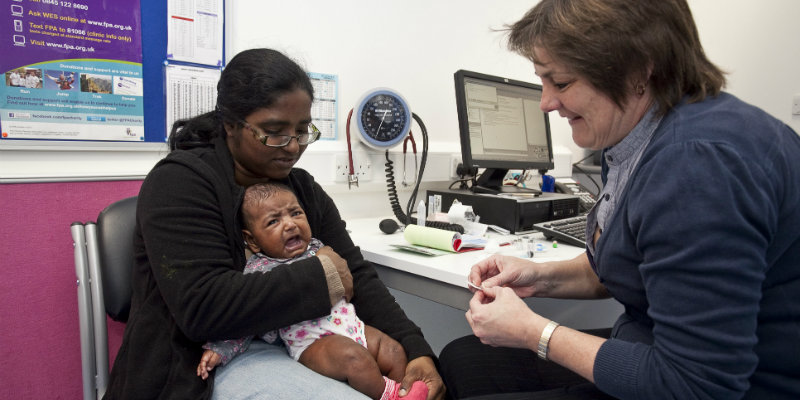 Nurse working in GP practice