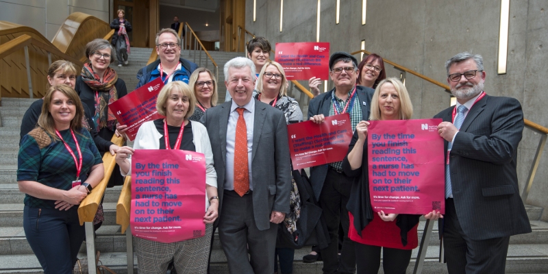 RCN members outside the Scottish Parliament