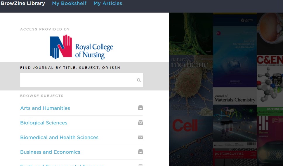Browzine display