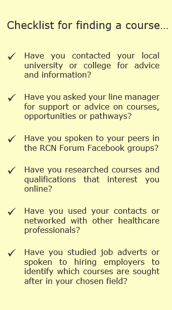 Finding a course checklist