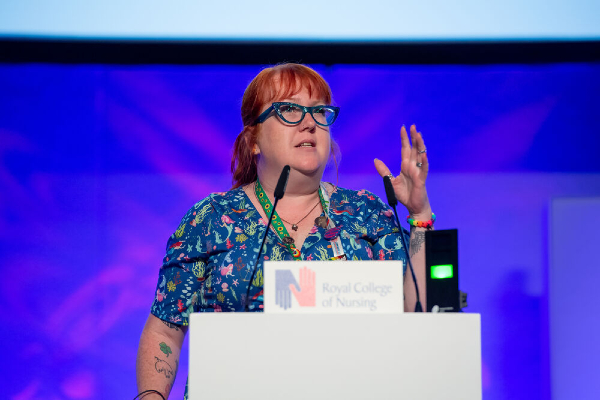 Image of Carmel O'Boyle speaking at Congress