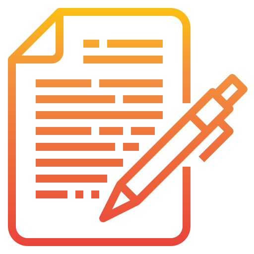 Line art of writing a letter