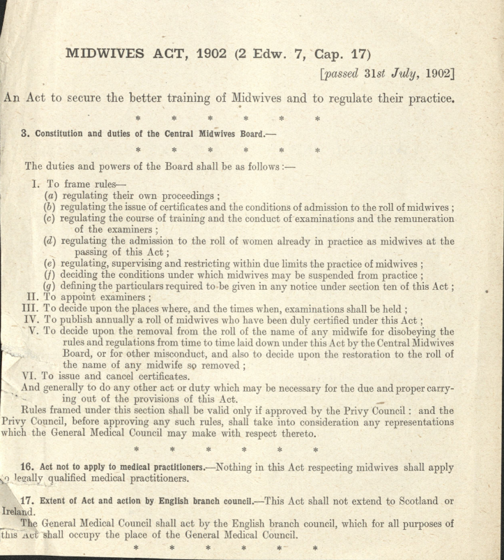Midwives Act, 1902