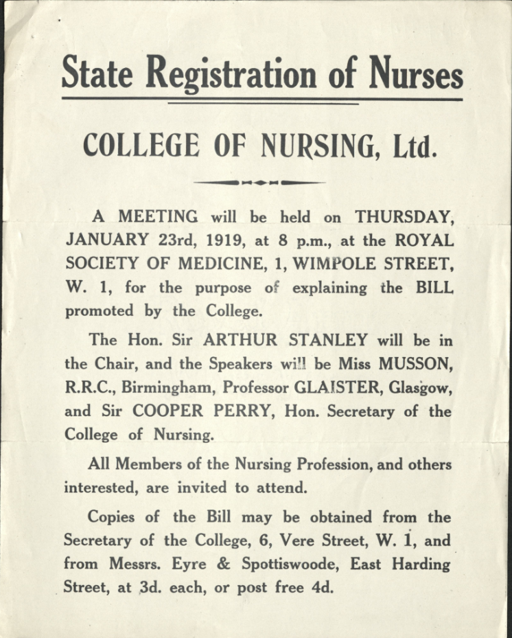 State registration of nurses