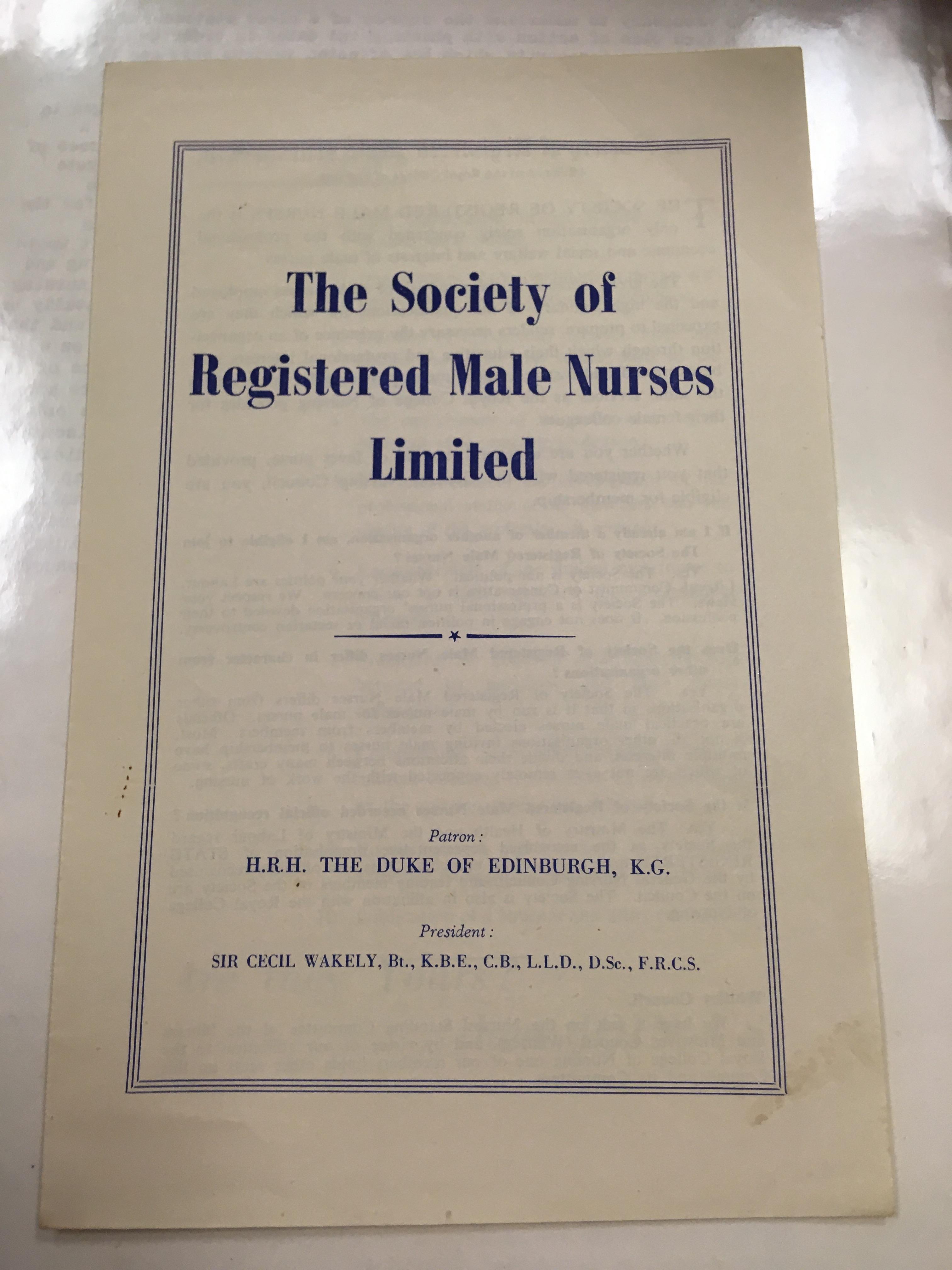 The Society of Registered Male Nurses limited