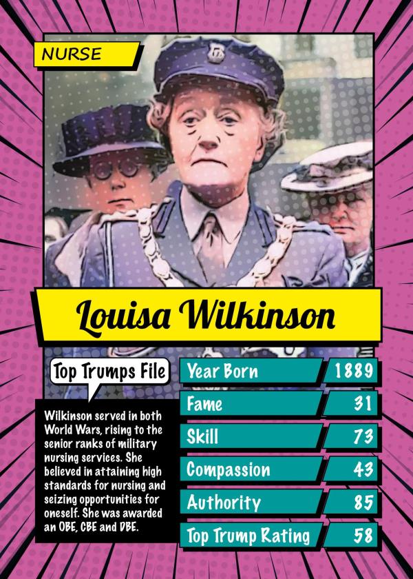 Louisa Wilkinson served in both World Wars and was the President of the Royal College of Nursing 1948-1950.