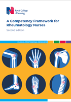 Book cover of a competency framework for rheumatology nurses