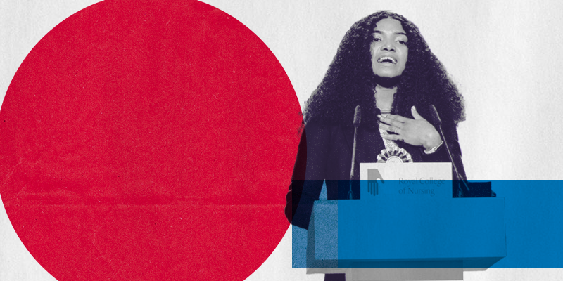 An RCN member speaking at congress