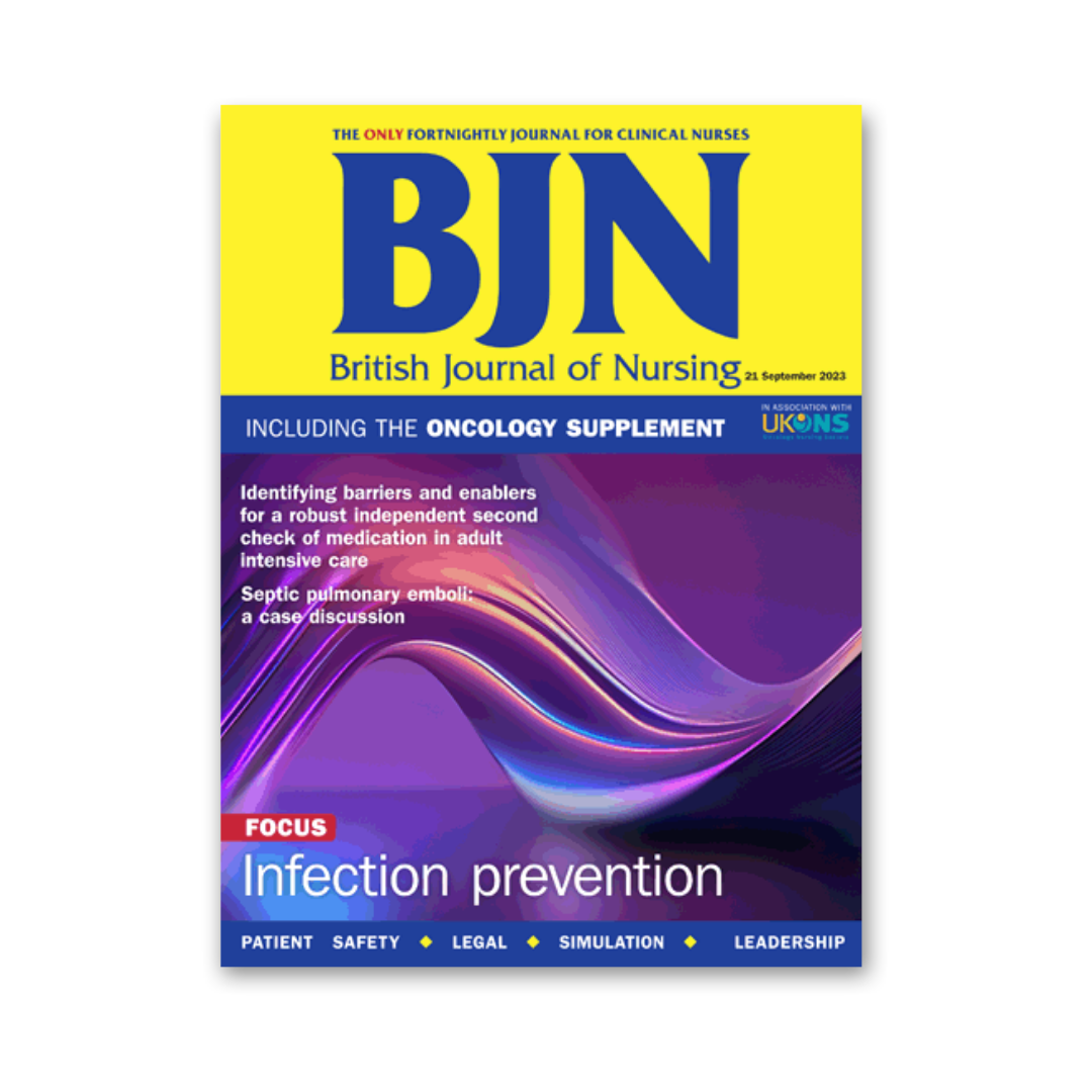 Cover of the British Journal of Nursing