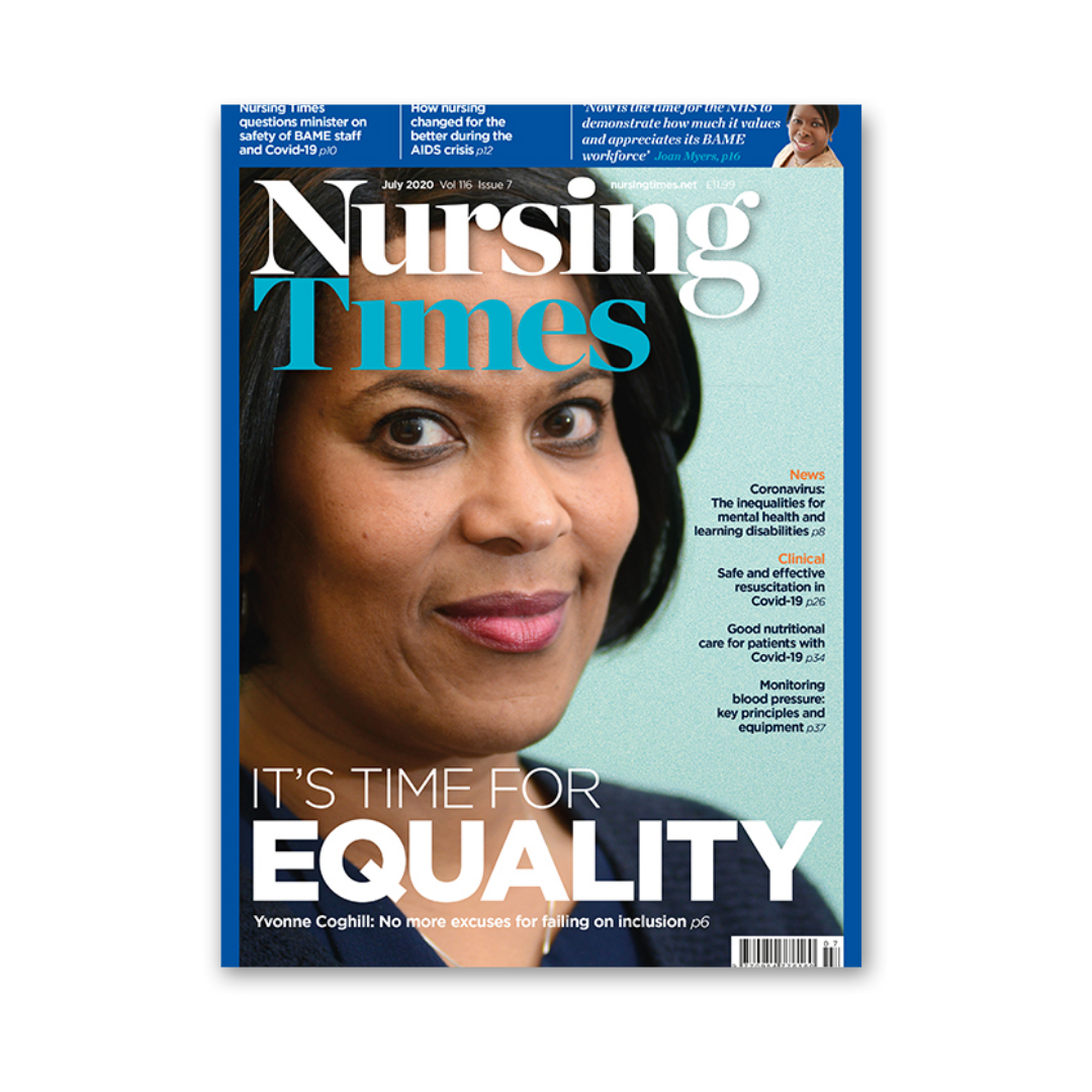 Cover of the Nursing Times journal