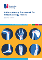 Cover page for Royal College of Nursing (2020) A competency framework for rheumatology nurses: clinical professional resource. London: RCN.