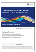 Royal College of Nursing (2020) The menopause and work: guidance for RCN representatives. London: RCN.