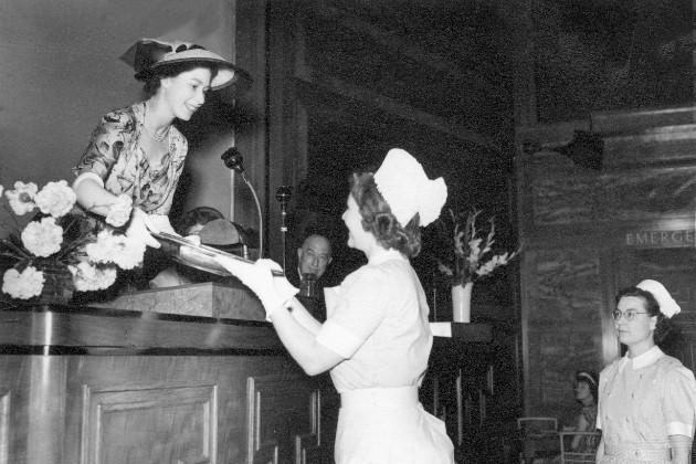 Princess Elizabeth presenting trophy